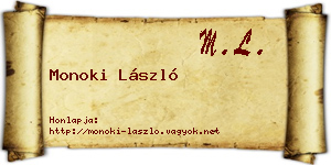 Monoki László névjegykártya